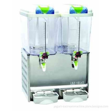 Stainless Steel Dual Tank Juice Dispenser Machine, 18 Liters Mixing Cold / Hot Drink Dispenser For Super Market